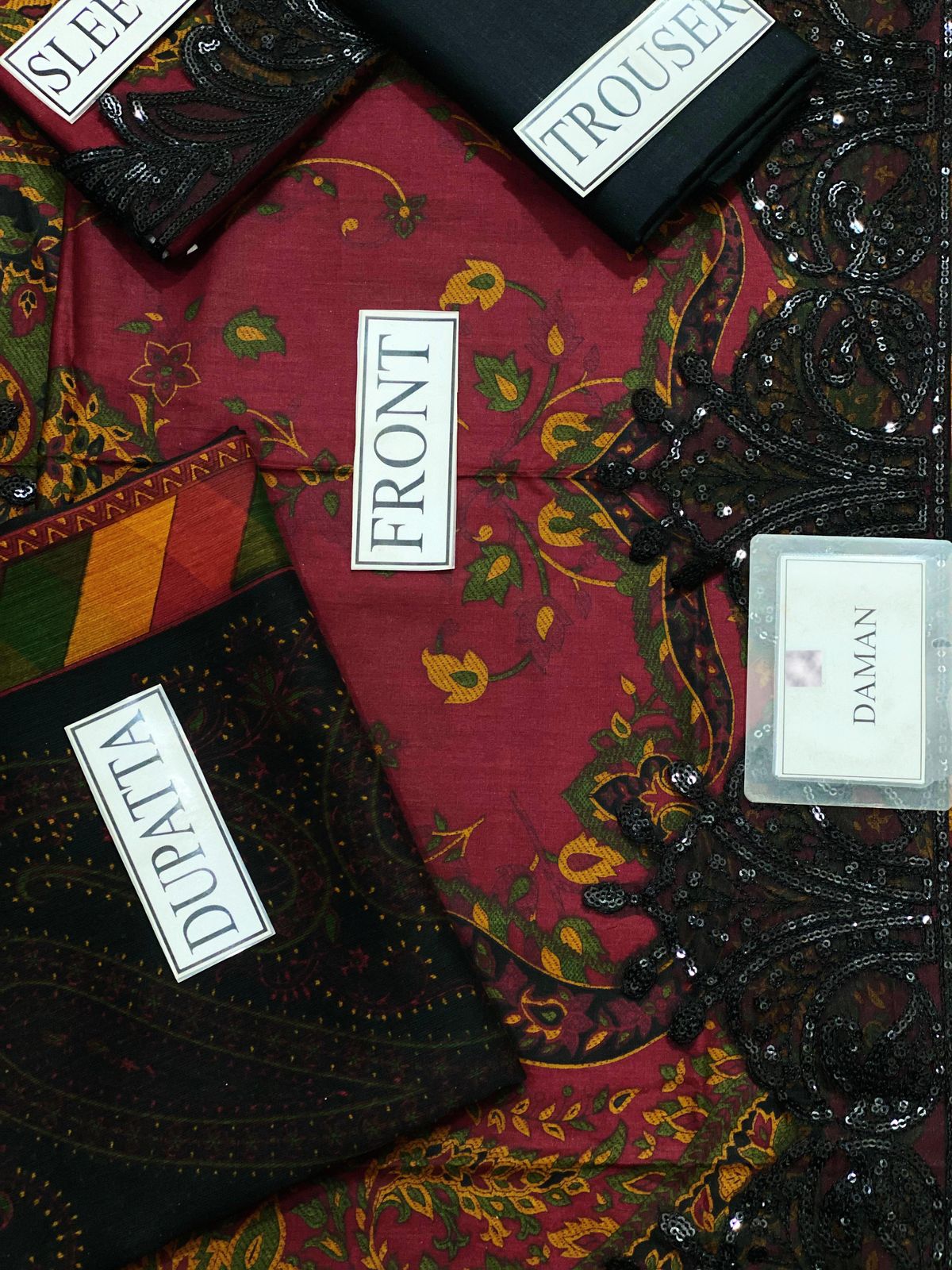 Maria B M.Print Lawn Collection – 3 Piece Embroidered Lawn Suit with Chiffon Dupatta