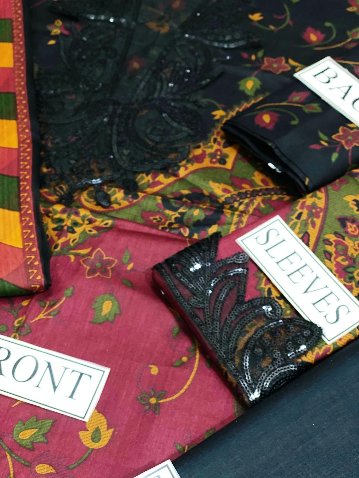 Maria B M.Print Lawn Collection – 3 Piece Embroidered Lawn Suit with Chiffon Dupatta